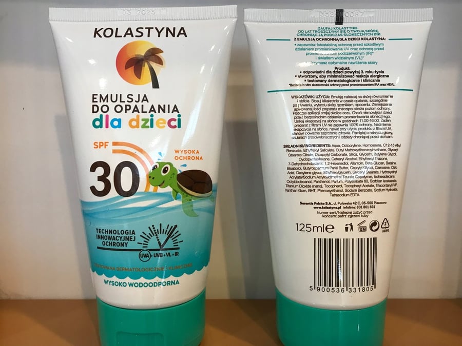 Kolastyna 30 SPF 125 мл солнцезащитный лосьон для детей Inna marka — фото 3