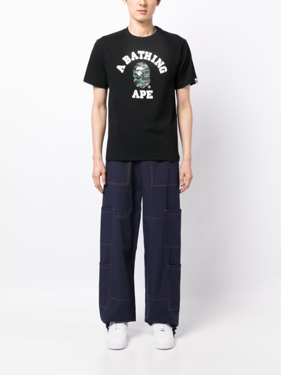 

A BATHING APE футболка с логотипом, черный