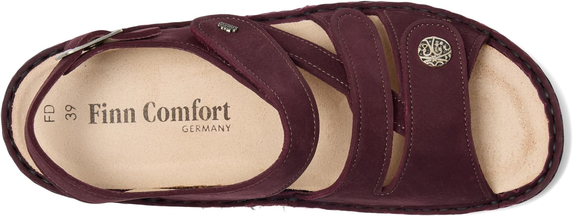 Сандалии Finn Comfort Women's Gomera-s Wine Nomad, Maroon — фото 2