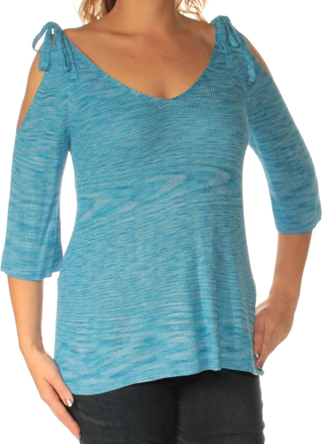 

Свитер Tommy Hilfiger с рукавами три четверти и открытыми плечами, Turquoise