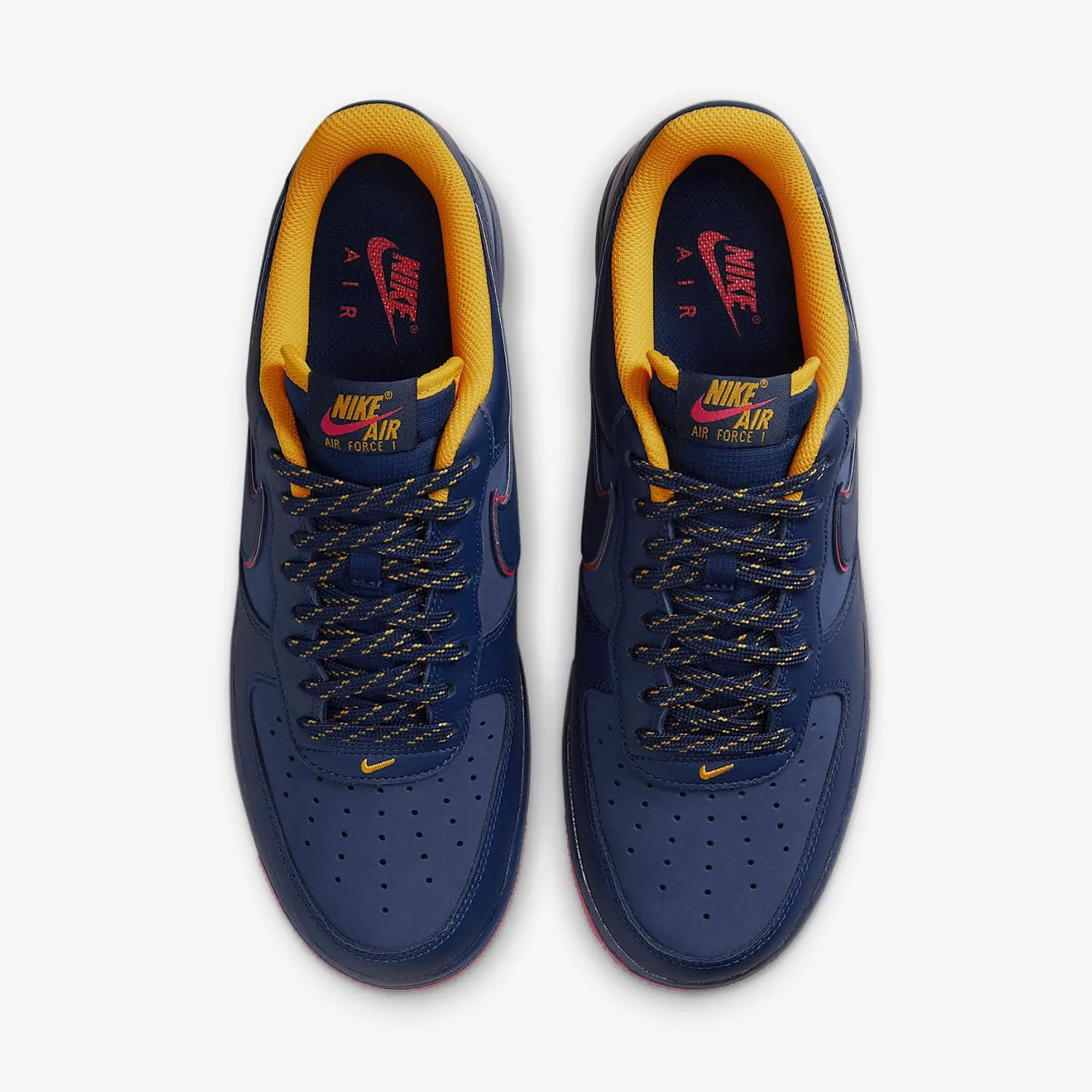 Мужские кроссовки Nike Air Force 1 '07 LV8, темно-синий/светло-малиновый/золотой/синий — фото 4