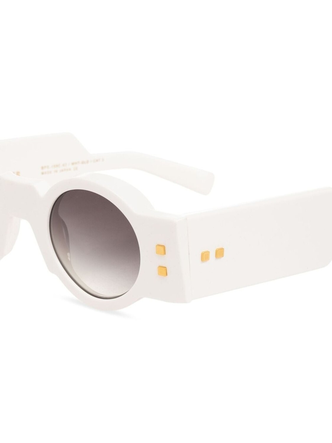 Balmain Eyewear солнцезащитные очки Olivier в круглой оправе, белый — фото 2