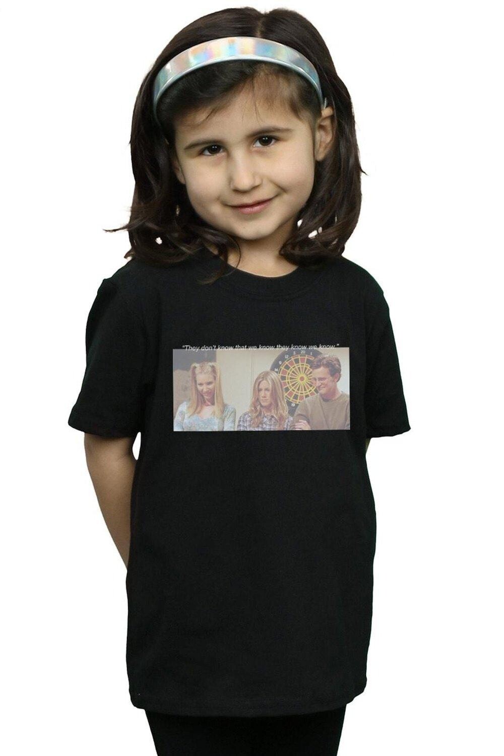 

Они не знают, что мы знаем Хлопковая футболка Friends, черный