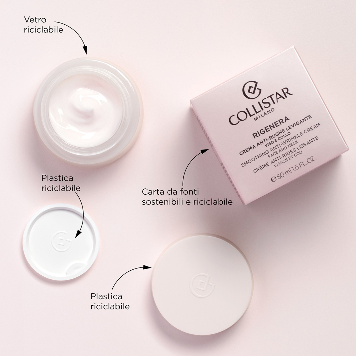 Крем для лица Collistar — Rigenera smoothing anti-wrinkle cream , объем, 50 мл — фото 3
