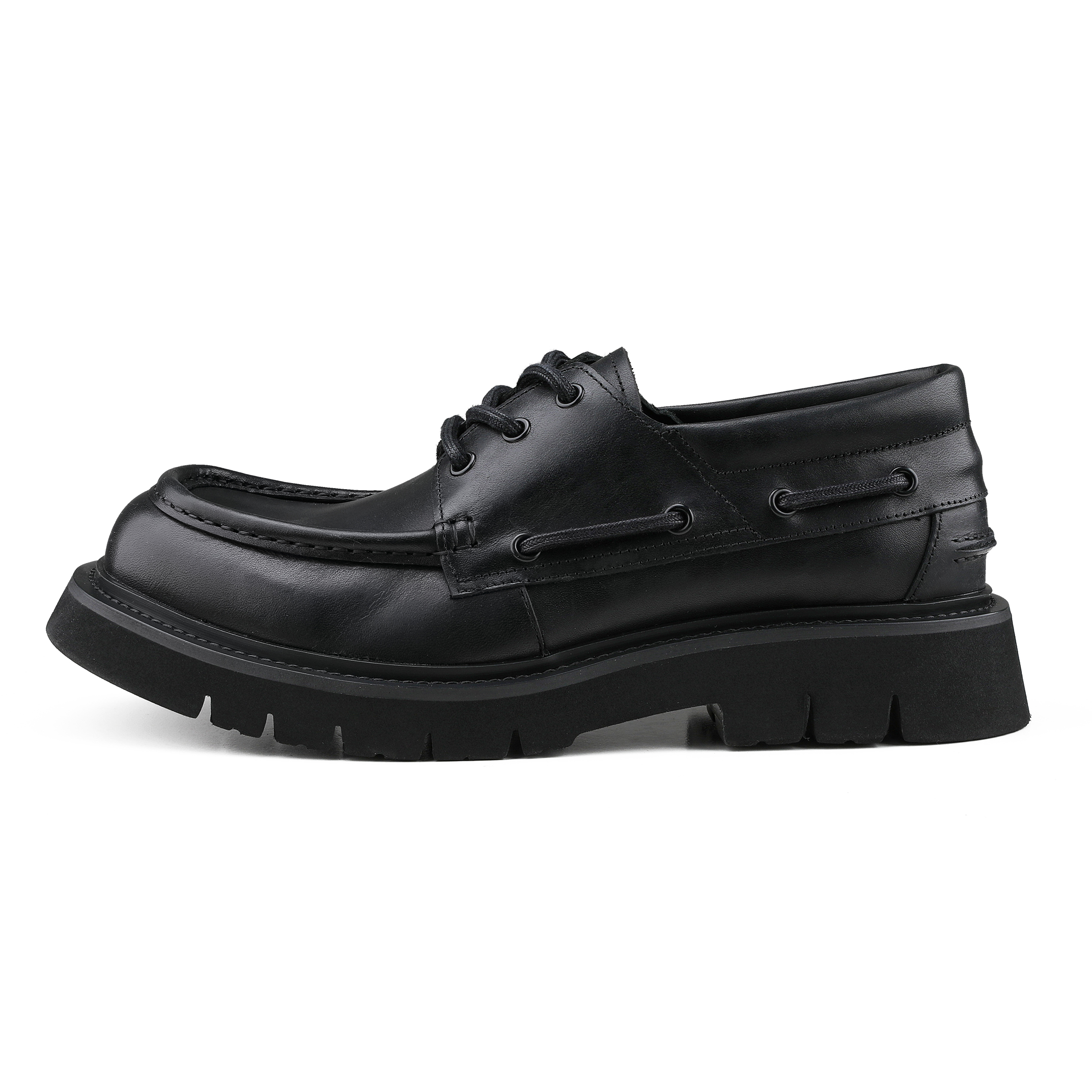 

HANQIAORIJI Лоферы Black Blood Series Square Toe, черные, мужские