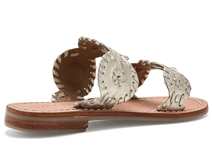 Сандалии Lauren Flat Jack Rogers Kids, Platinum — фото 4