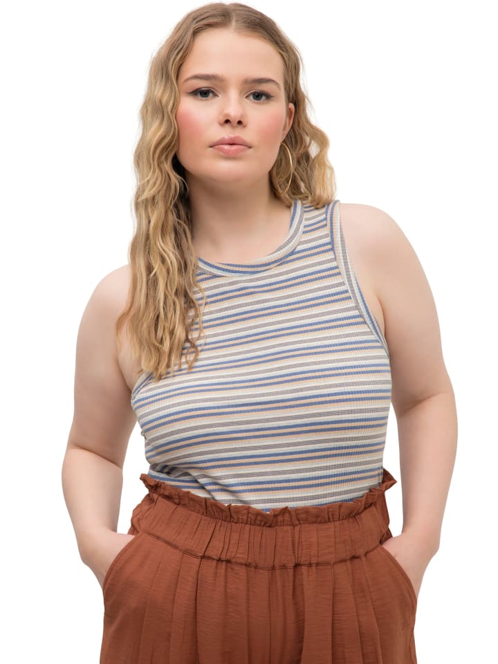 

Studio Untold Вязаный топ цвета ледниковой синевы