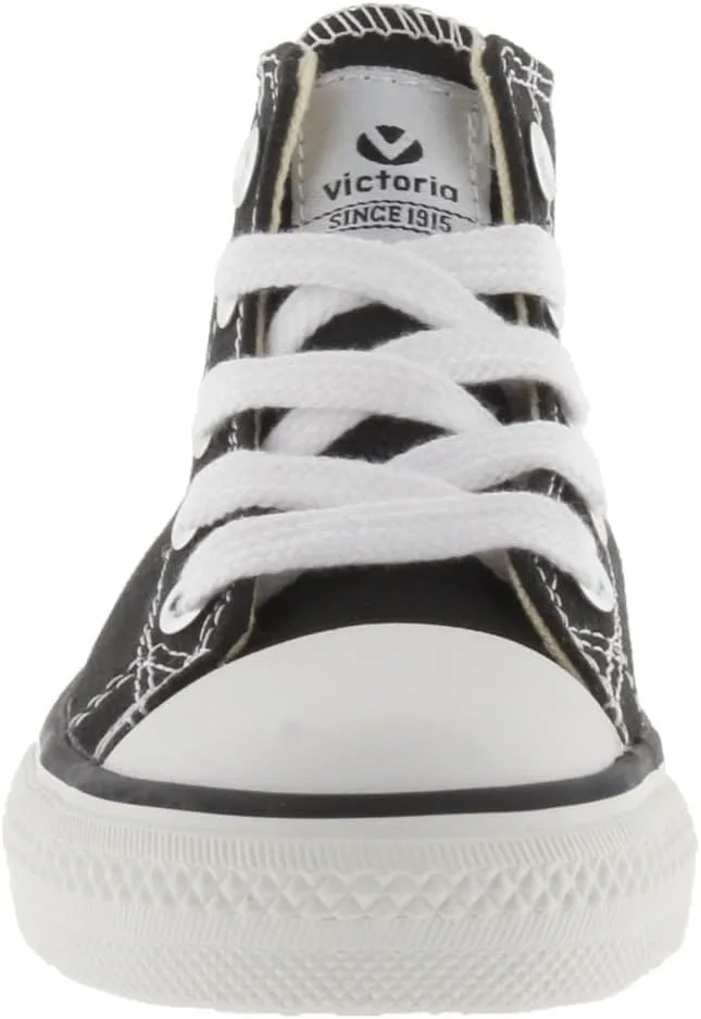 Высокие кеды Victoria Unisex Tribu из парусины с резиновым носком, модель 106500, черный — фото 2