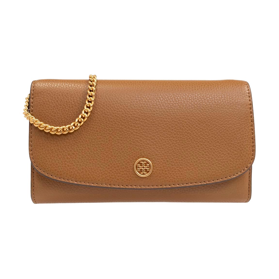 

TORY BURCH Кошелёк из личиевой кожи с телячьей кожей Robinson для женщин с тигровым глазом, Tiger's Eye Stone