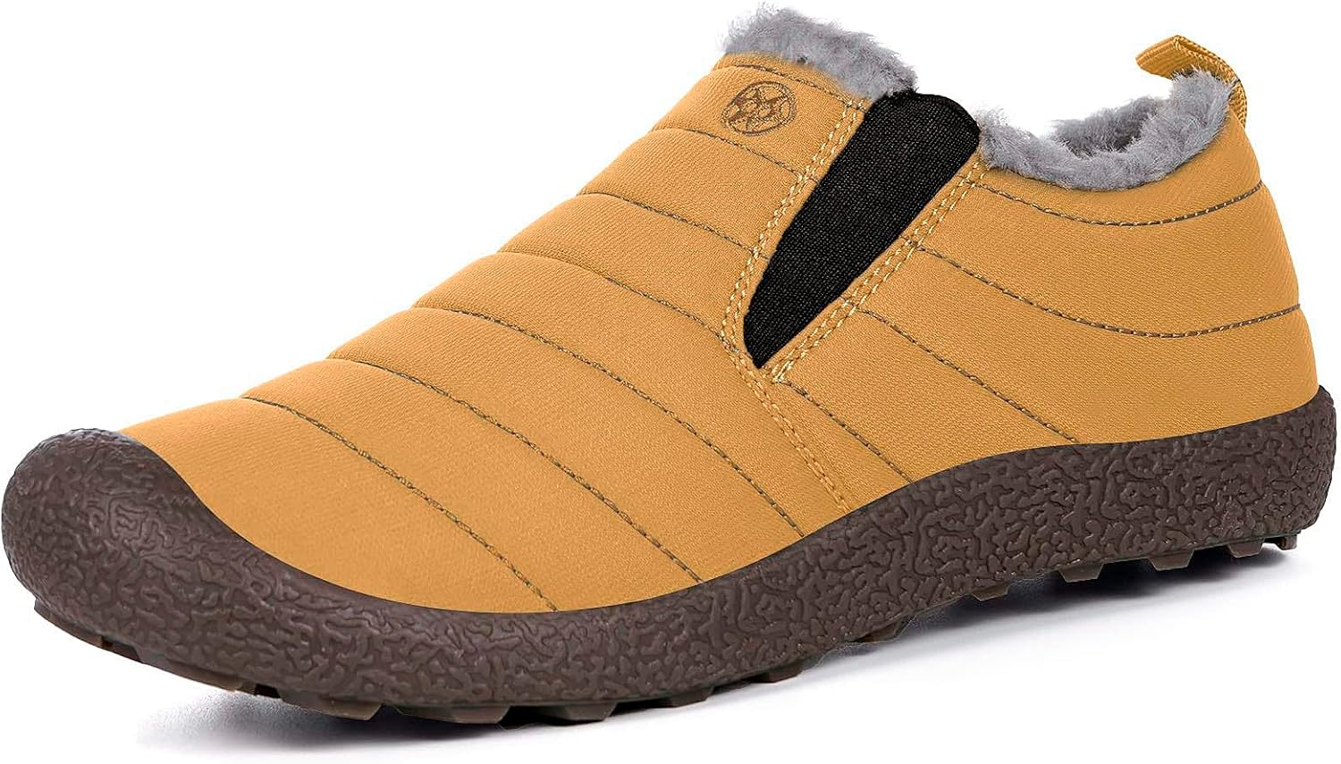 

Женские и мужские зимние ботинки для снега, зимняя обувь, слипоны, ботильоны до щиколотки, противоскользящие, водоотталкивающие, полностью с меховой подкладкой, для активного отдыха на улице Eagsouni, желтый