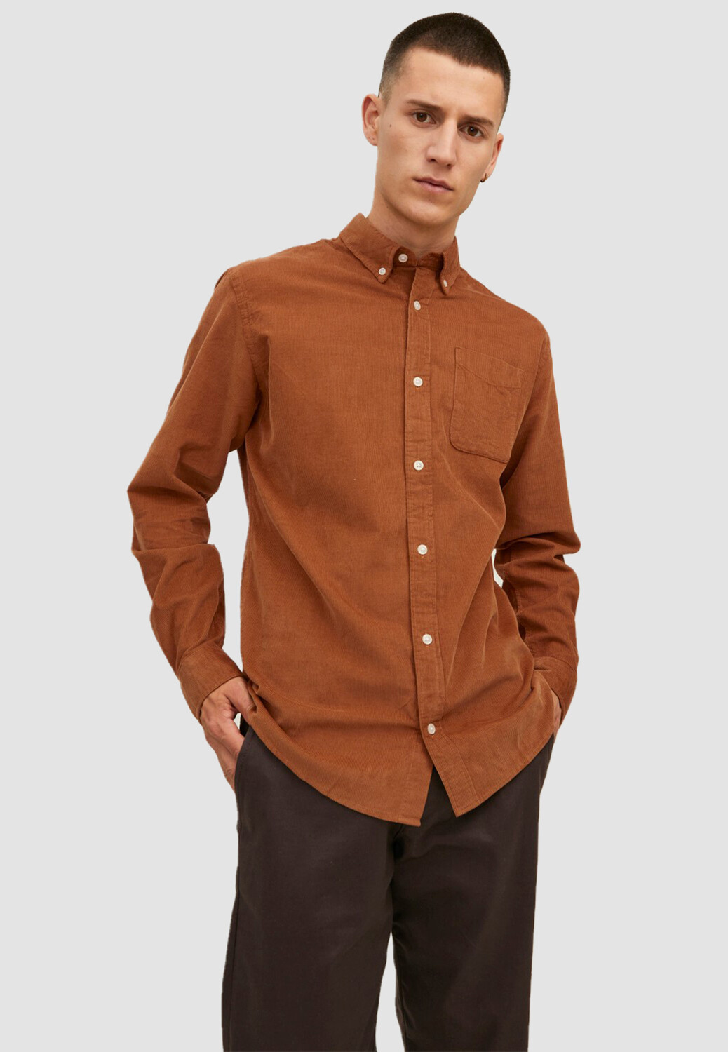 

Рубашка Jack & Jones Cord Flanell Shacket JJECLASSIC, светло коричневый