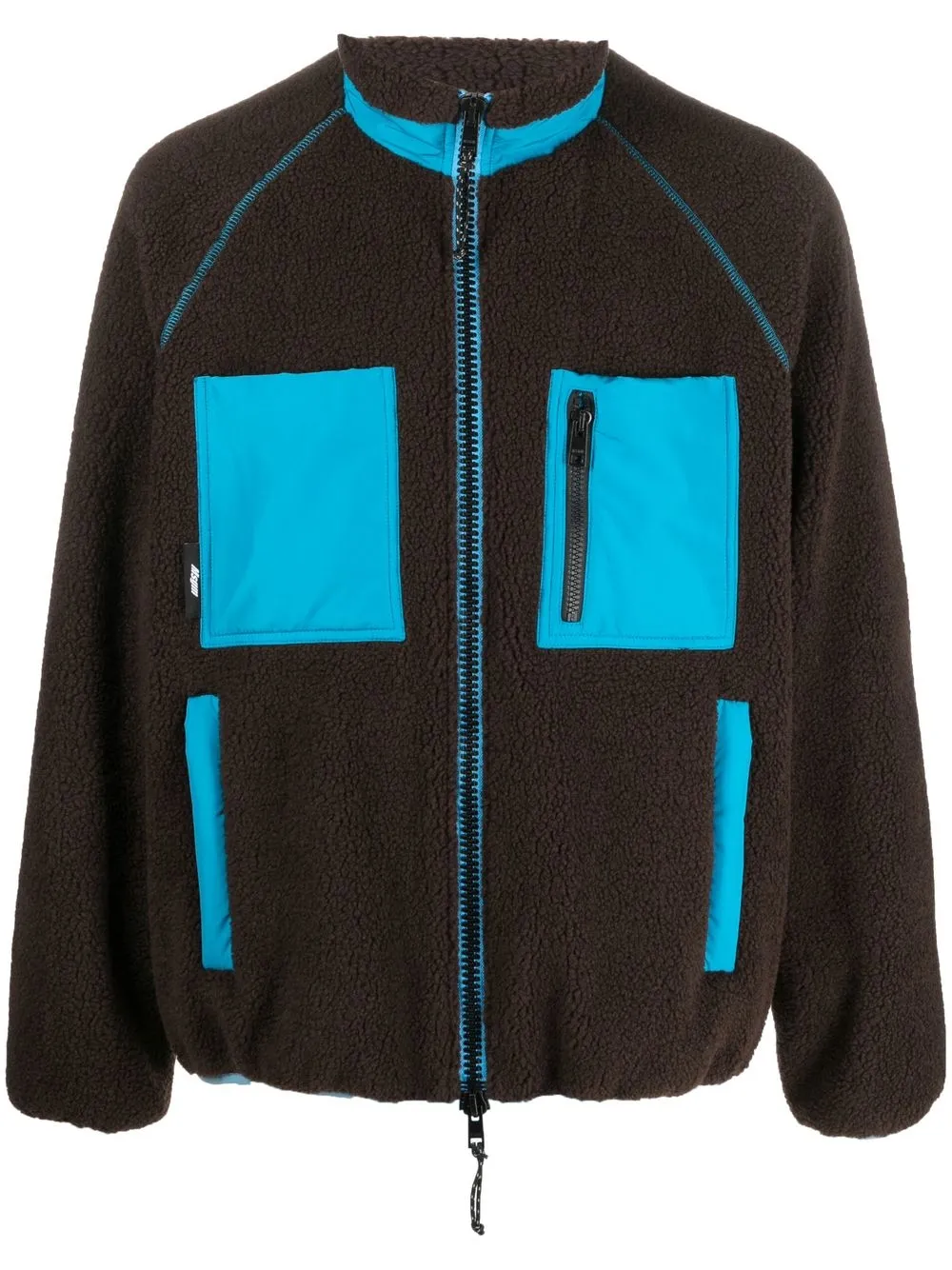 

Флисовая куртка с нашивкой-логотипом MSGM, коричневый