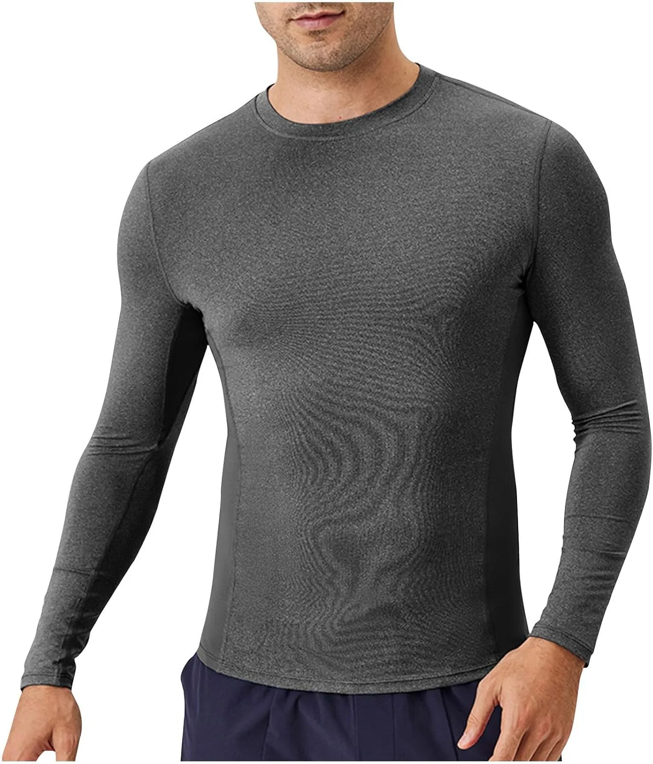 

Мужская футболка для тренировок с длинным рукавом Slim Fit, легкая, быстросохнущая