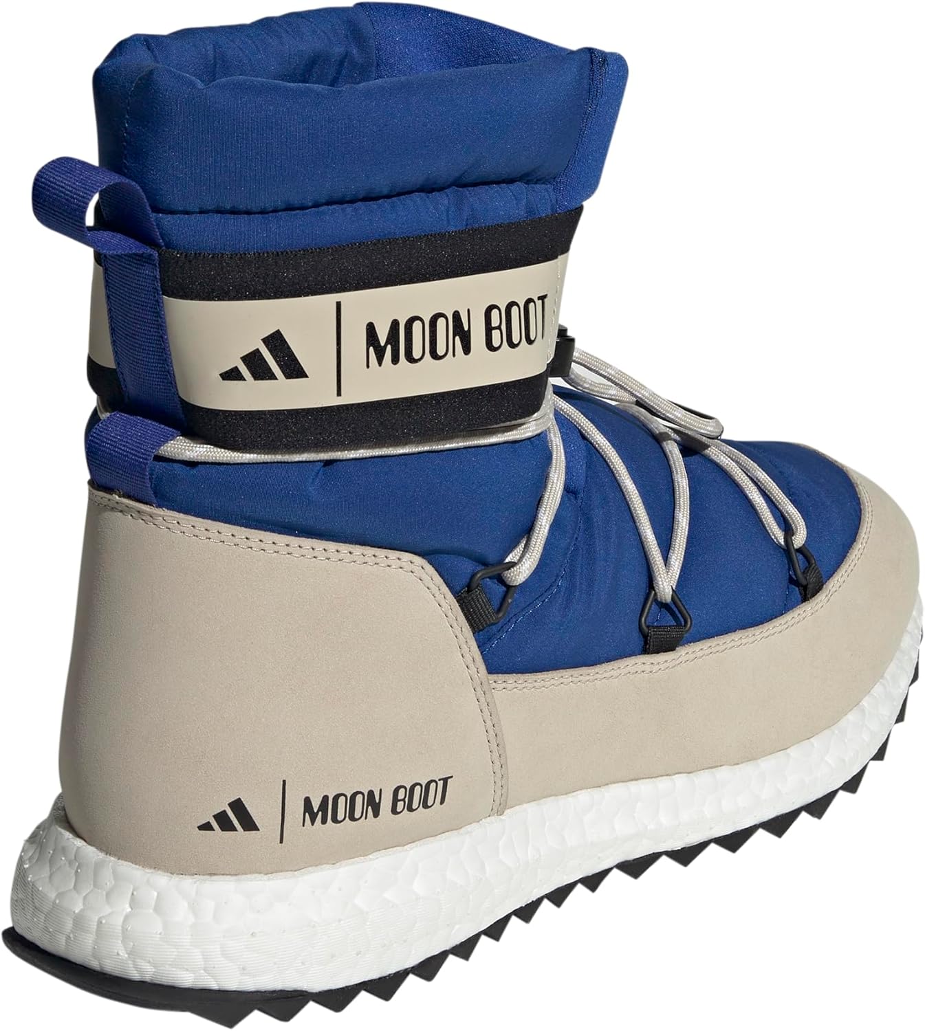 Мужские повседневные ботинки adidas Moonboost с высоким верхом и круглым носком на молнии- синие — фото 3