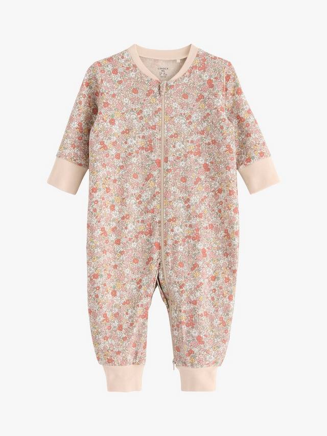 

Детская пижама из органического хлопка с цветочным принтом Lindex, цвет Light Pink/Multi