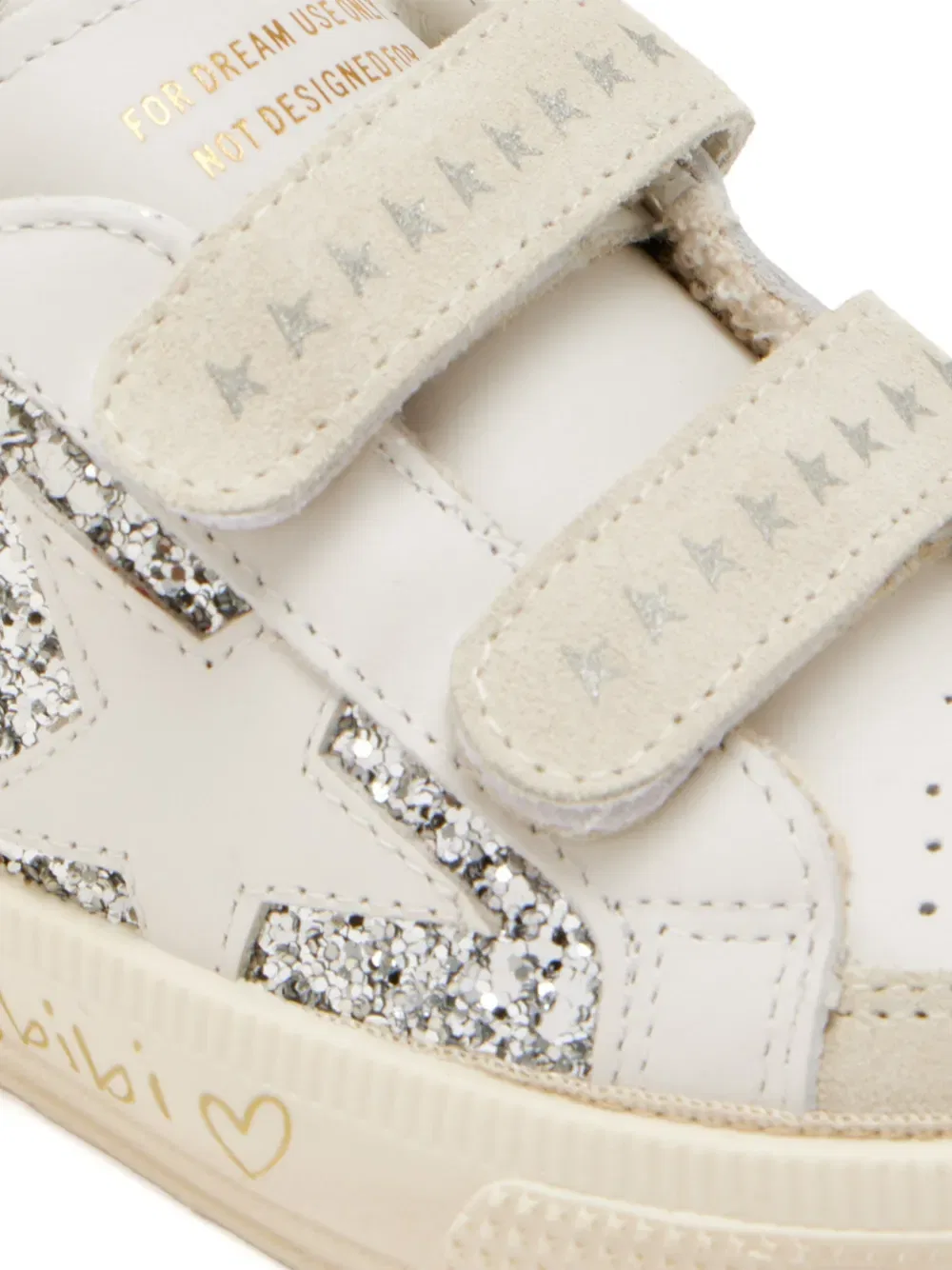 Кроссовки с блестящими звездами Golden Goose Kids, серый — фото 4