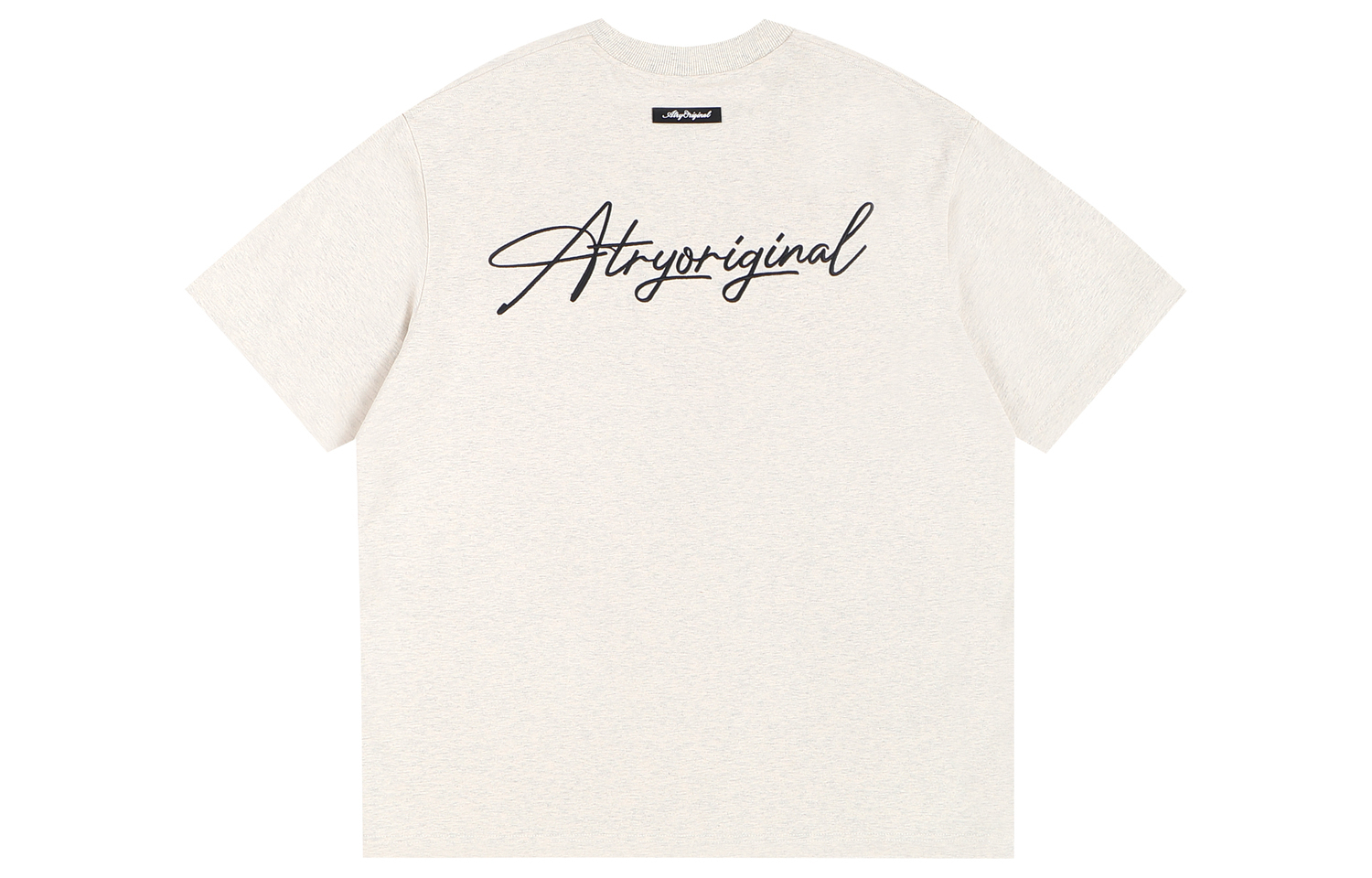 

Футболка унисекс с логотипом Flower Body Atry, heather серый (черный) color