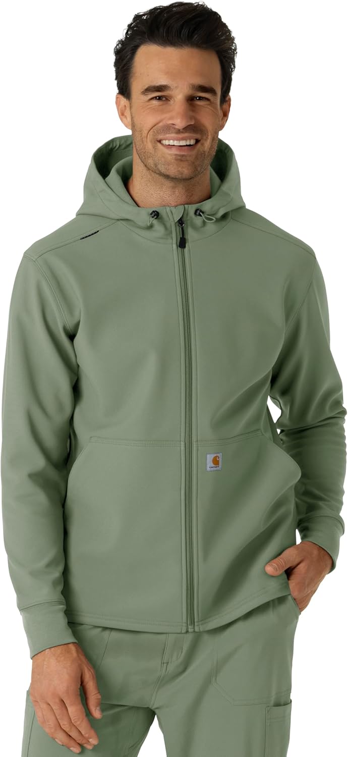 

Толстовка Carhartt Scrubs C84023 Rugged Flex Modern Fit из флиса с накладным лифом, Olive