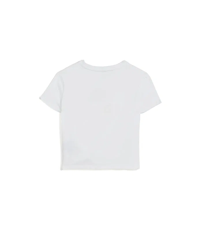 Футболка с рисунком торта завязкой сбоку Cake Side Knot Tee abercrombie kids, Anf Colony Blue Heather — фото 2