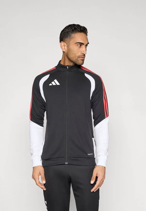Куртка для соревнований tiro 26, тренировочная куртка Adidas Performance, Black/Semi Lucid Red