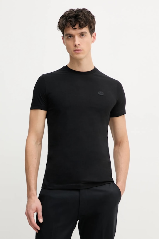 

Хлопковая футболка Emporio Armani, черный