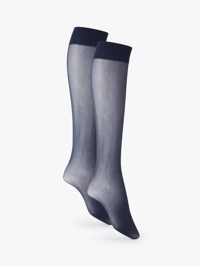 

Тайтсы John Lewis 40 Denier Knee-High 2 шт, темно-синий