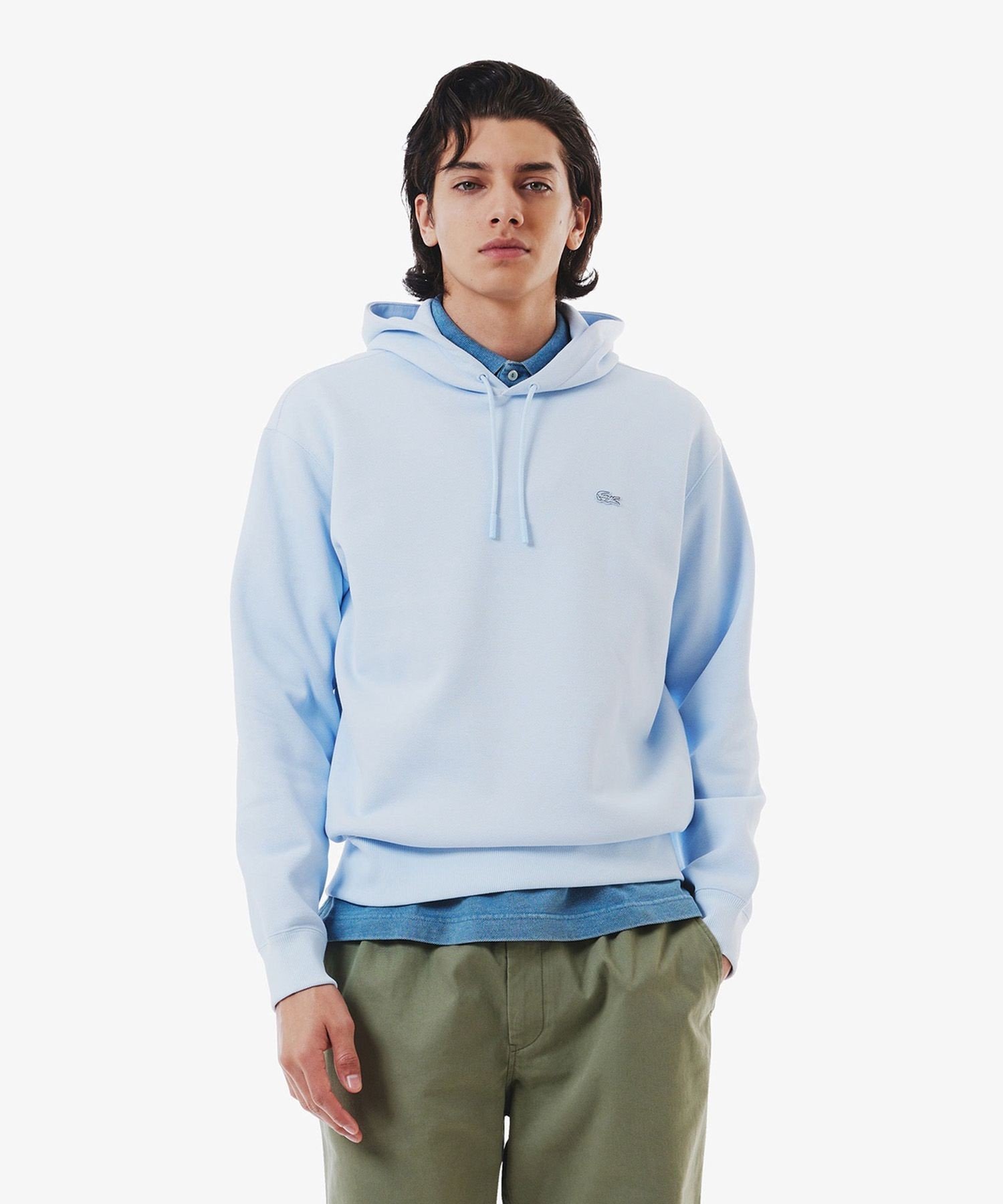 Худи LACOSTE из вязки пике, Light blue