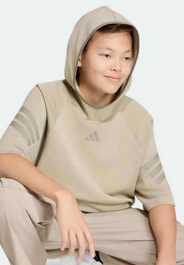 Детская футболка future icons с тремя полосками Adidas Performance, Cargo/Clay — фото 4