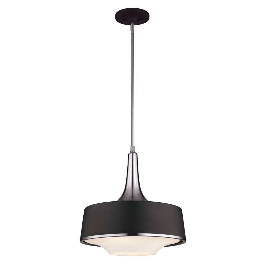 

Подвесной светильник Holloway, матовая сталь и опаловое стекло, черный, 4 лампочки Elstead Lighting