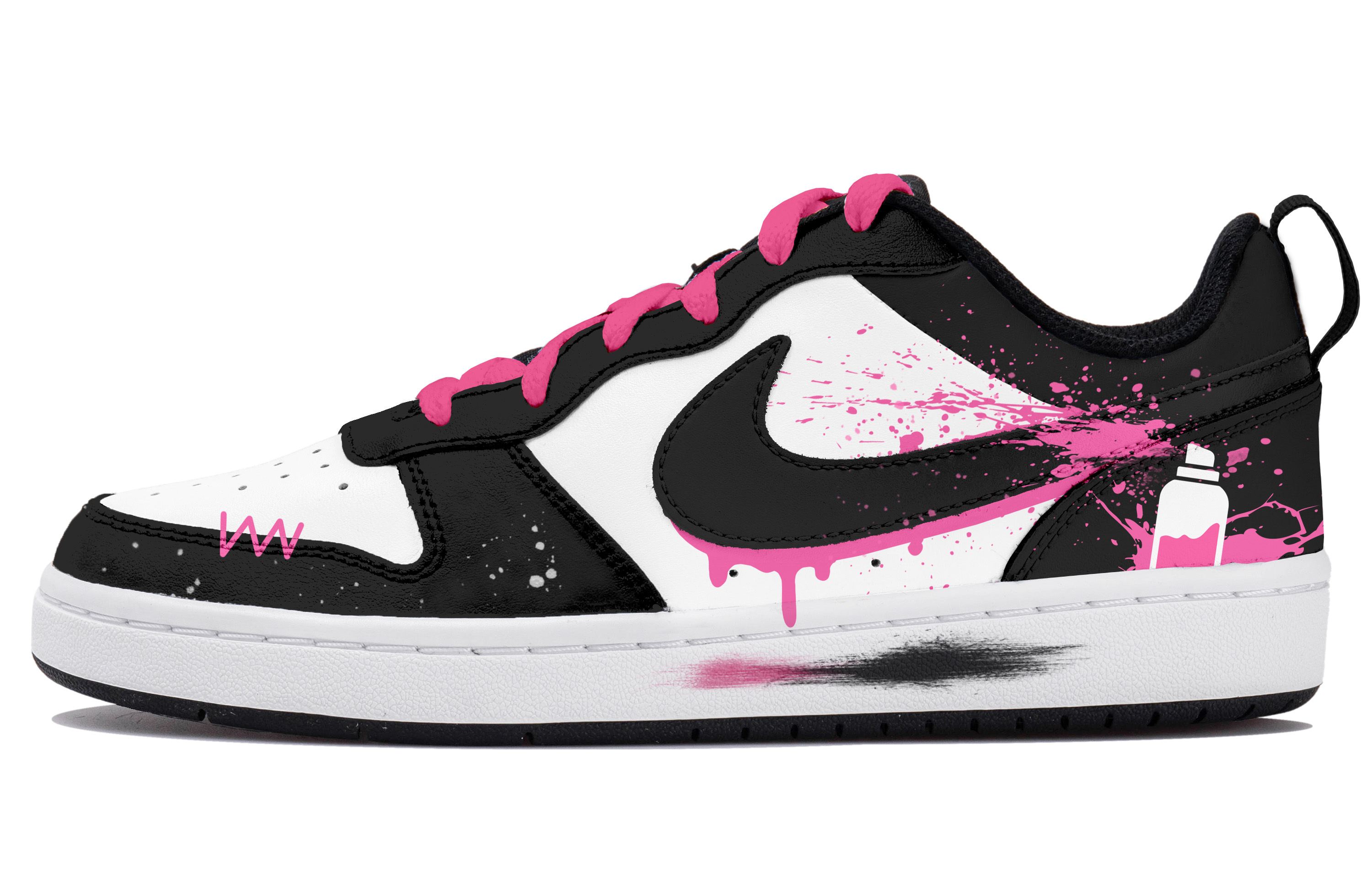 

Кроссовки Nike Court Borough 2 Skateboarding Shoes Women's Low-top White/black/pink, розовый