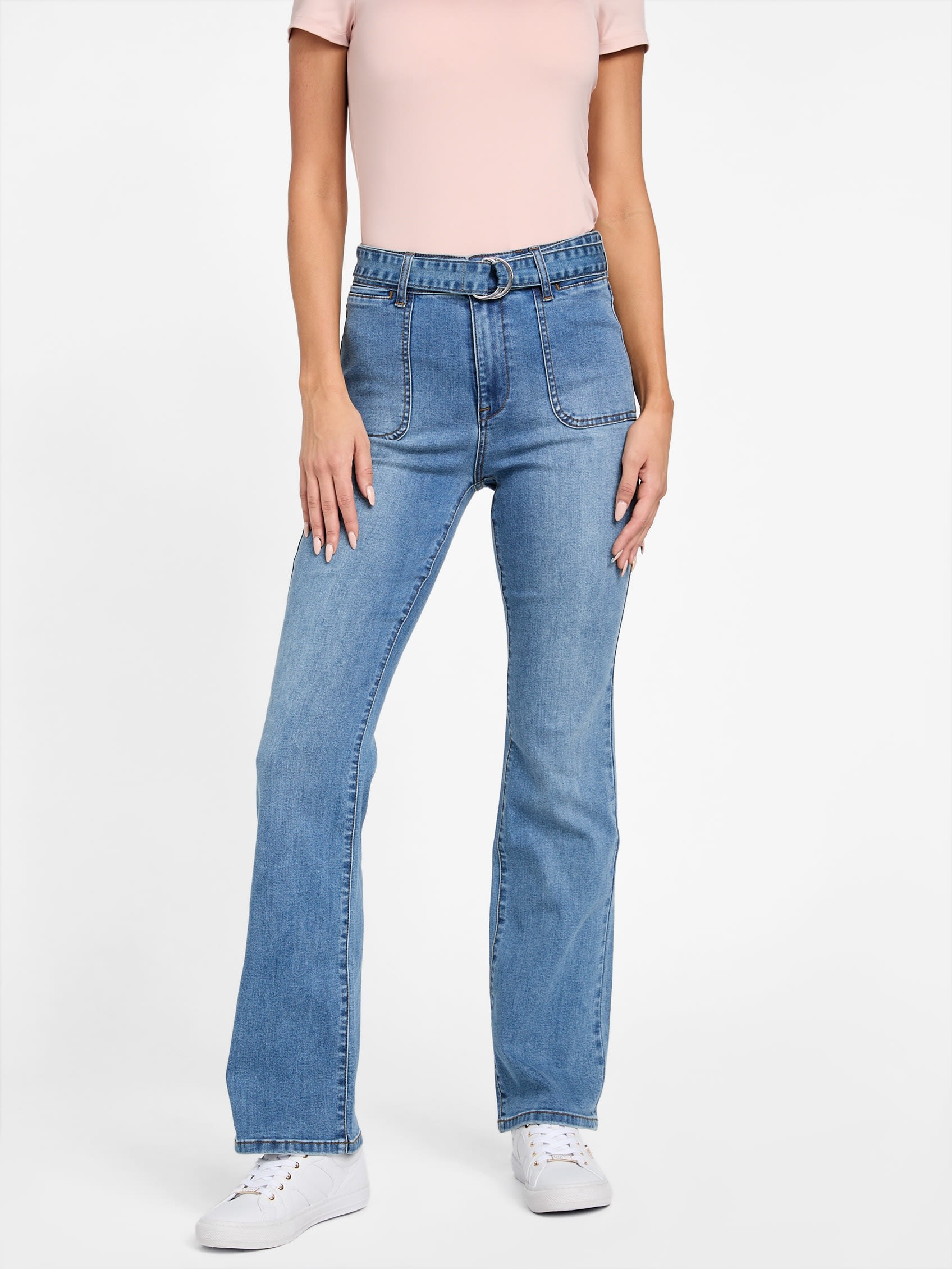 

Джинсы-буткат Juniper Guess Factory, цвет medium wash