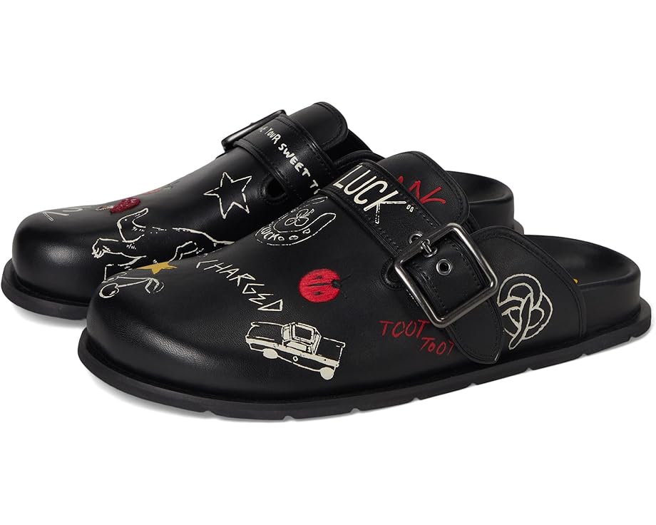 

Сабо COACH Buckle Clog With Sketch Print, цвет Black Multi