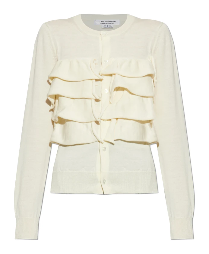 

Кардиган с оборками Comme Des Garã§Ons, бежевый