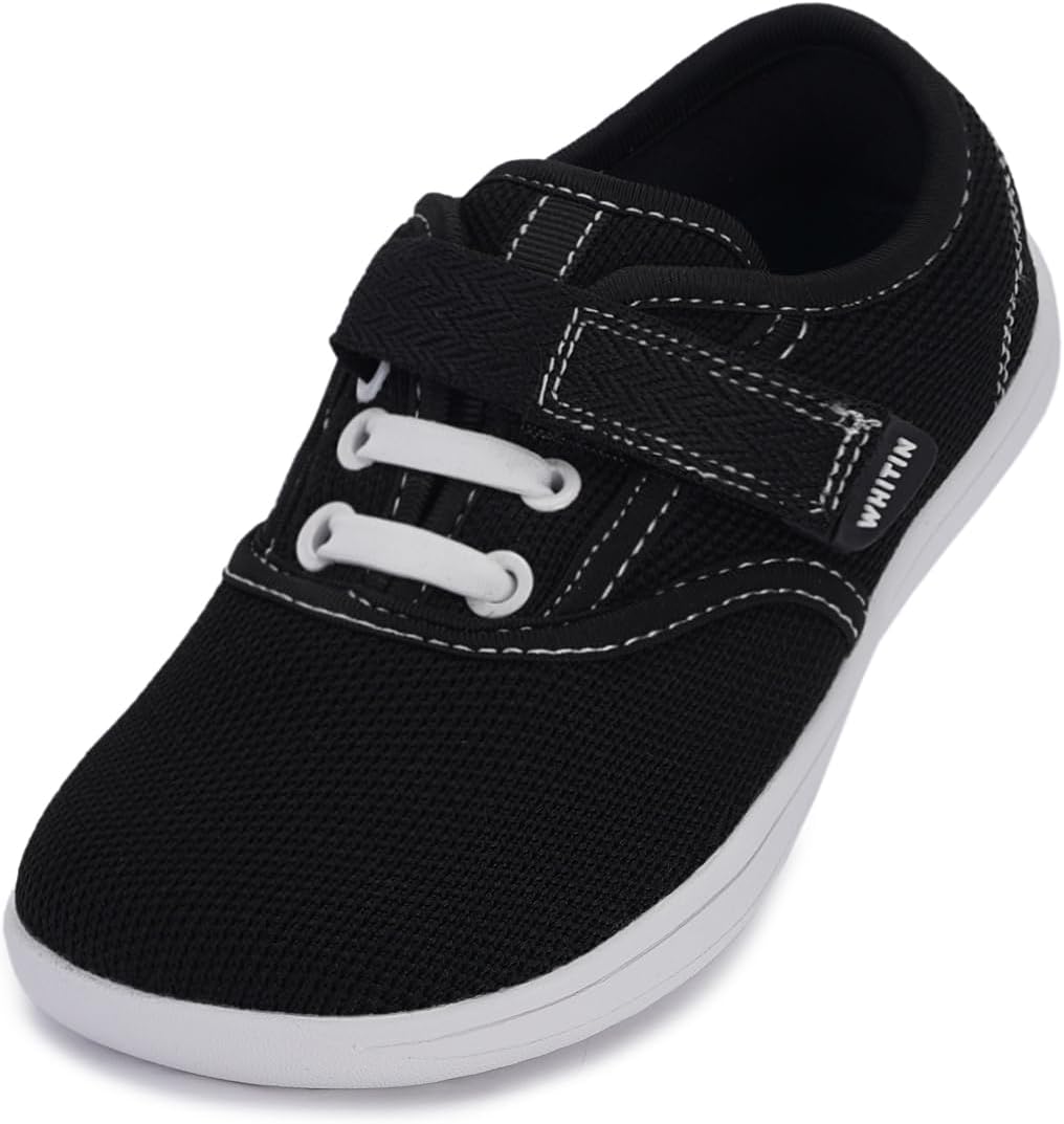 

Детские кроссовки WHITIN с широким носком для малышей и детей младшего возраста, а также минималистичные кроссовки для мальчиков и девочек с нулевым перепадом высоты подошвы, белый