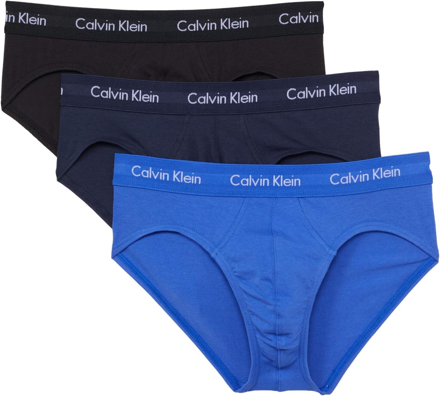 

Хлопковые эластичные трусы на бедрах Calvin Klein Underwear, черный