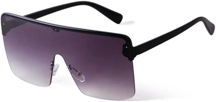 

Модные солнцезащитные очки 2027 года с цельными линзами, увеличенного размера, для женщин и мужчин, с плоской верхней частью, зеркальные, синие, большие MTZJH, C2