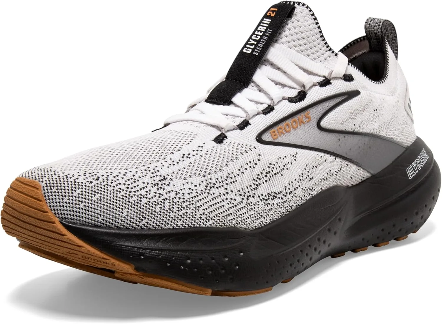 Мужские кроссовки Brooks Glycerin Stealthfit 21, белый/черный/серый