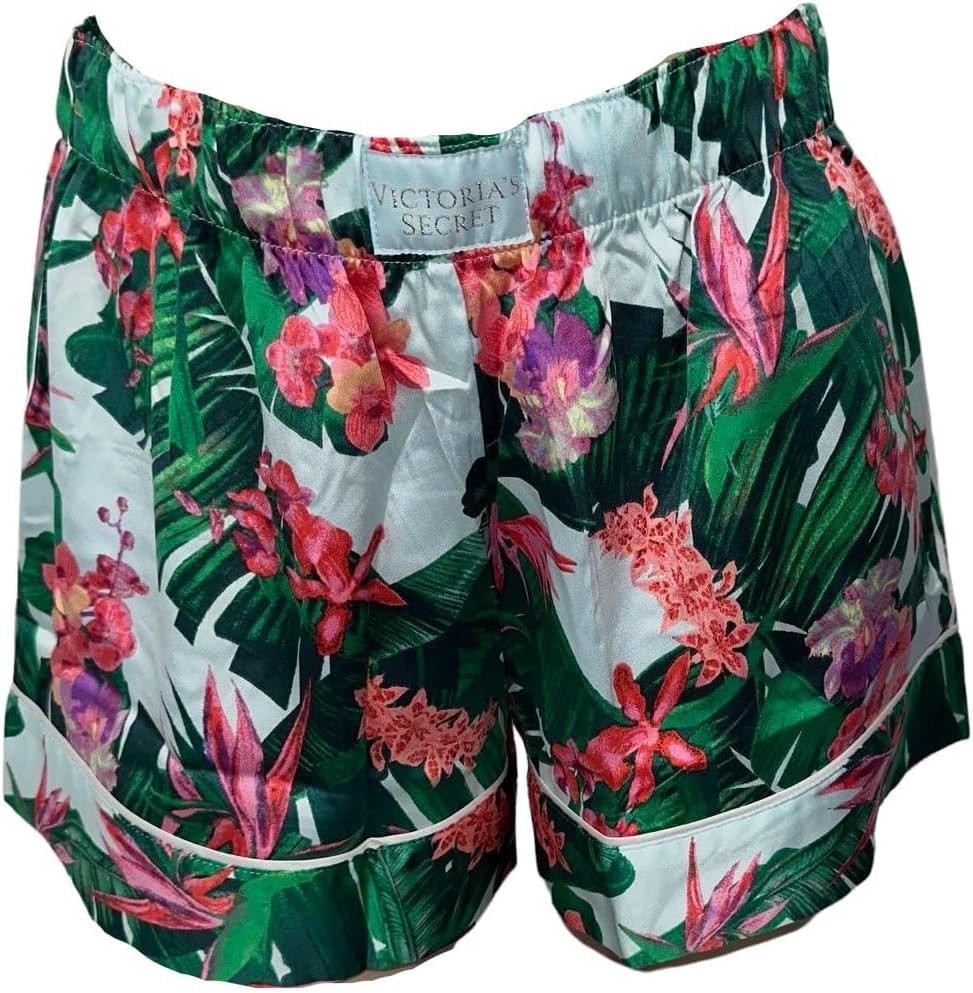 Victoria's Secret пижамные шорты из сатина для сна Tropical Multicolor New — фото 4