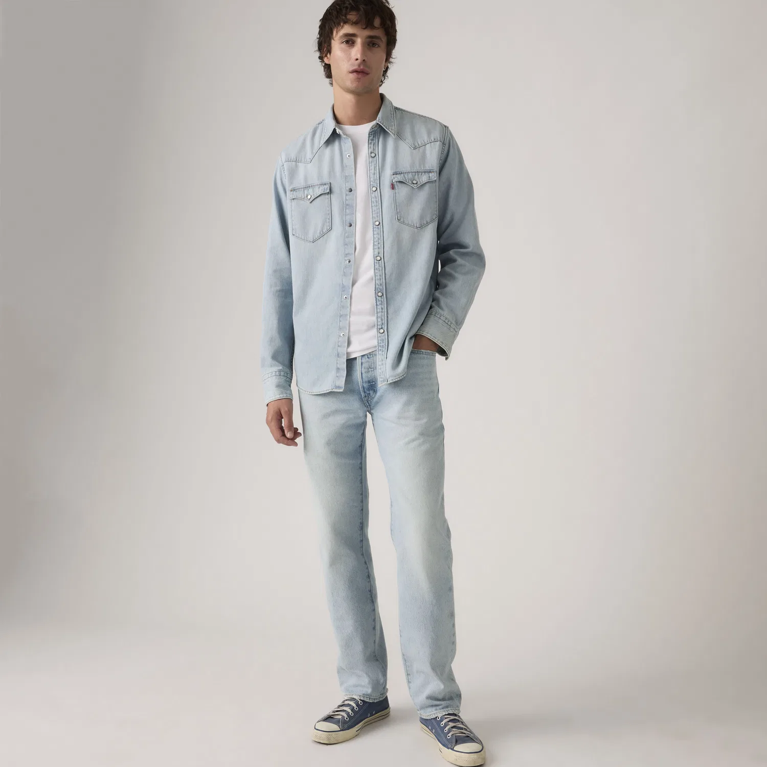 Оригинальные мужские джинсы 501 Levi's, Light Wash