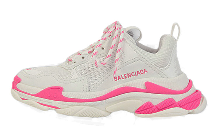 Кроссовки детские Balenciaga Triple S, белый / розовый
