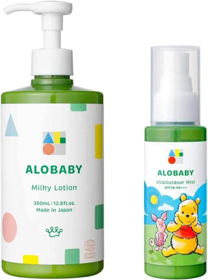 Детский солнцезащитный спрей ALOBABY 80 мл + лосьон 380 мл