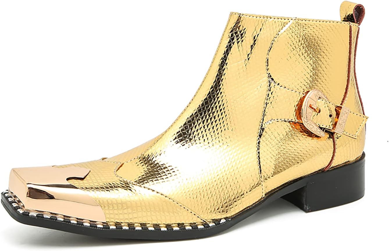 

Мужские ботинки Santimon Chelsea золотого цвета, повседневные и вечерние