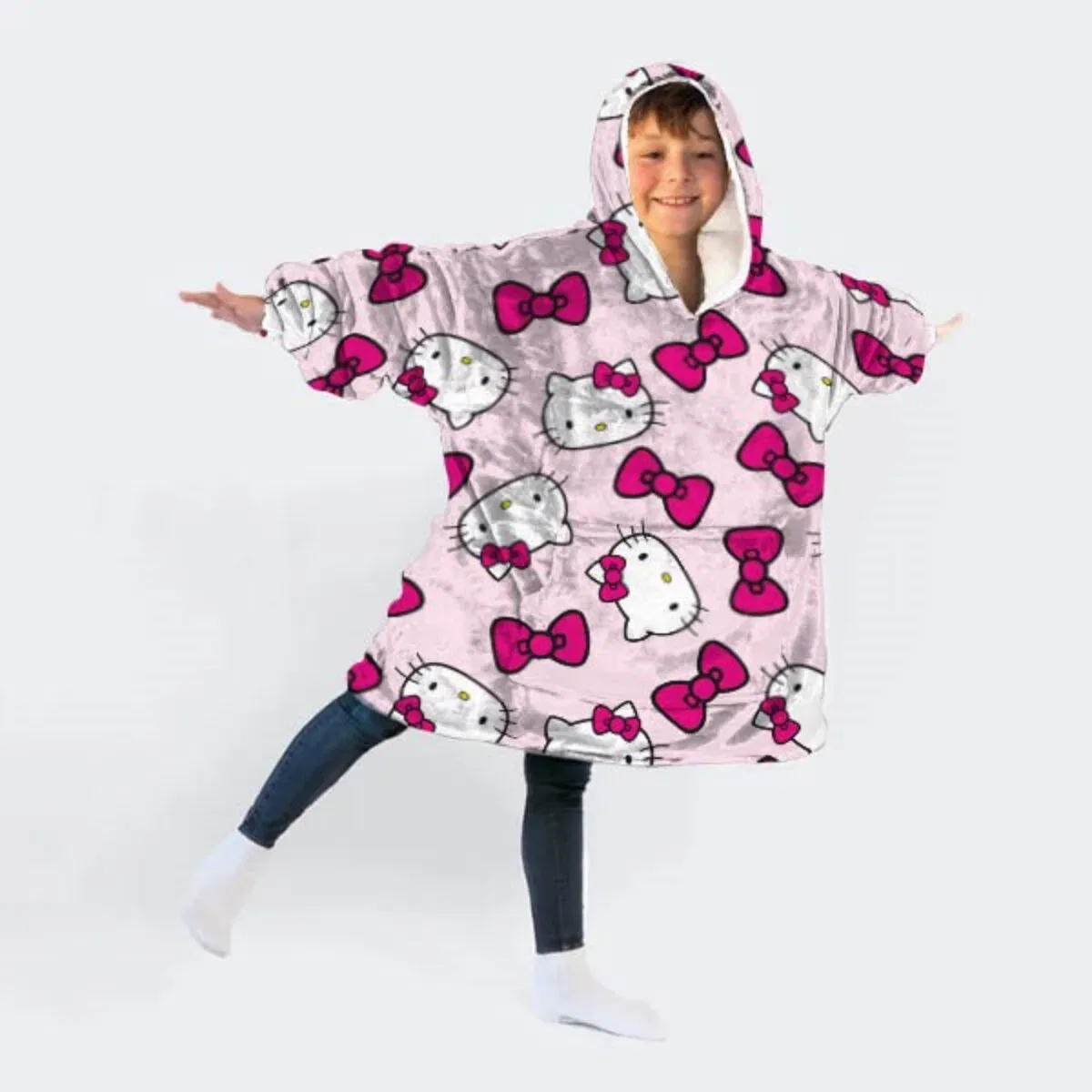 Свит-пончо Coral Fleece Hello Kitty, разноцветный — фото 4