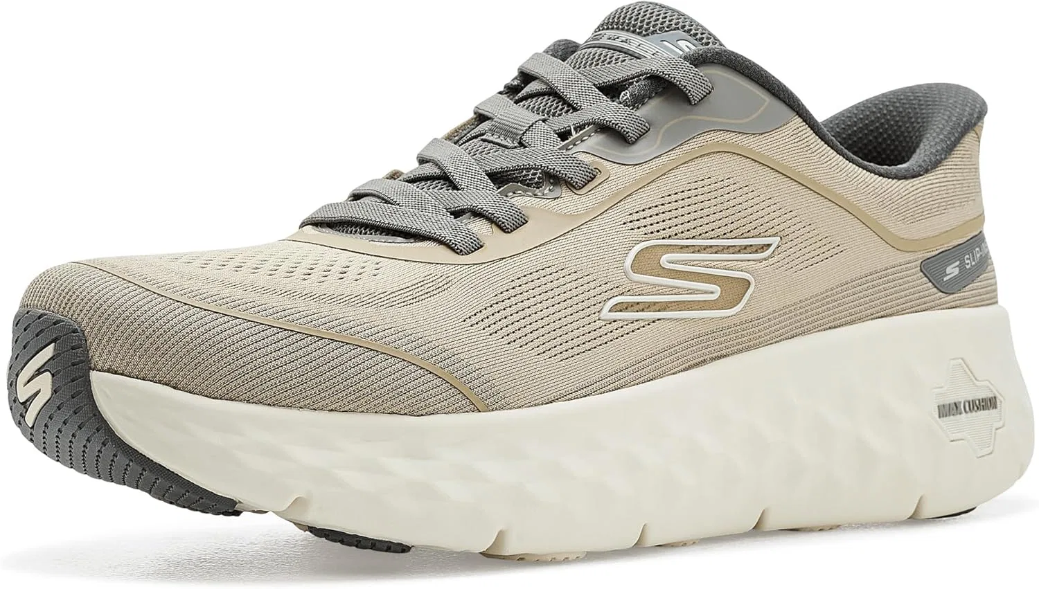 Мужские кроссовки Skechers Go Walk Max Cushioning Flex Pave Hands Free Slip In, коричневый