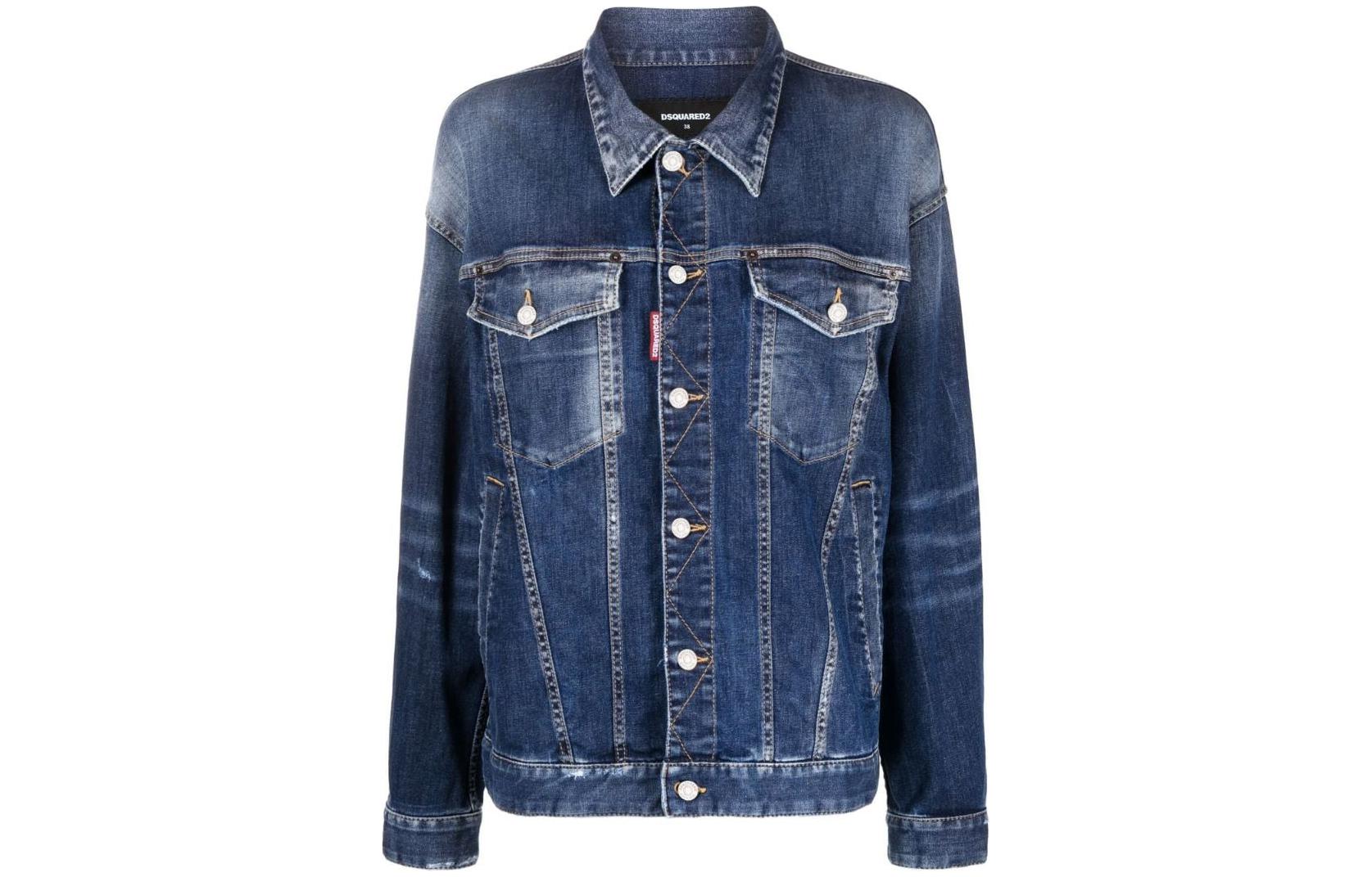

DSQUARED 2 Потёртая джинсовая куртка DSQUARED2, Blue