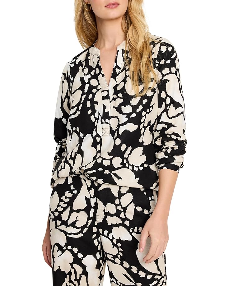 

Рубашка NIC+ZOE Evening Petal Woven Shirt, цвет Black Multi