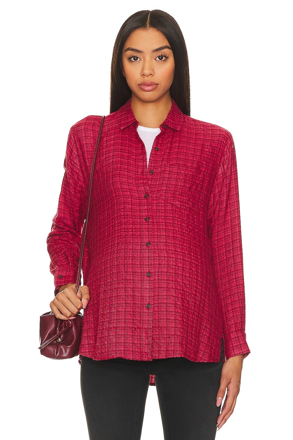 

Рубашка HATCH The Boyfriend, цвет Red Plaid