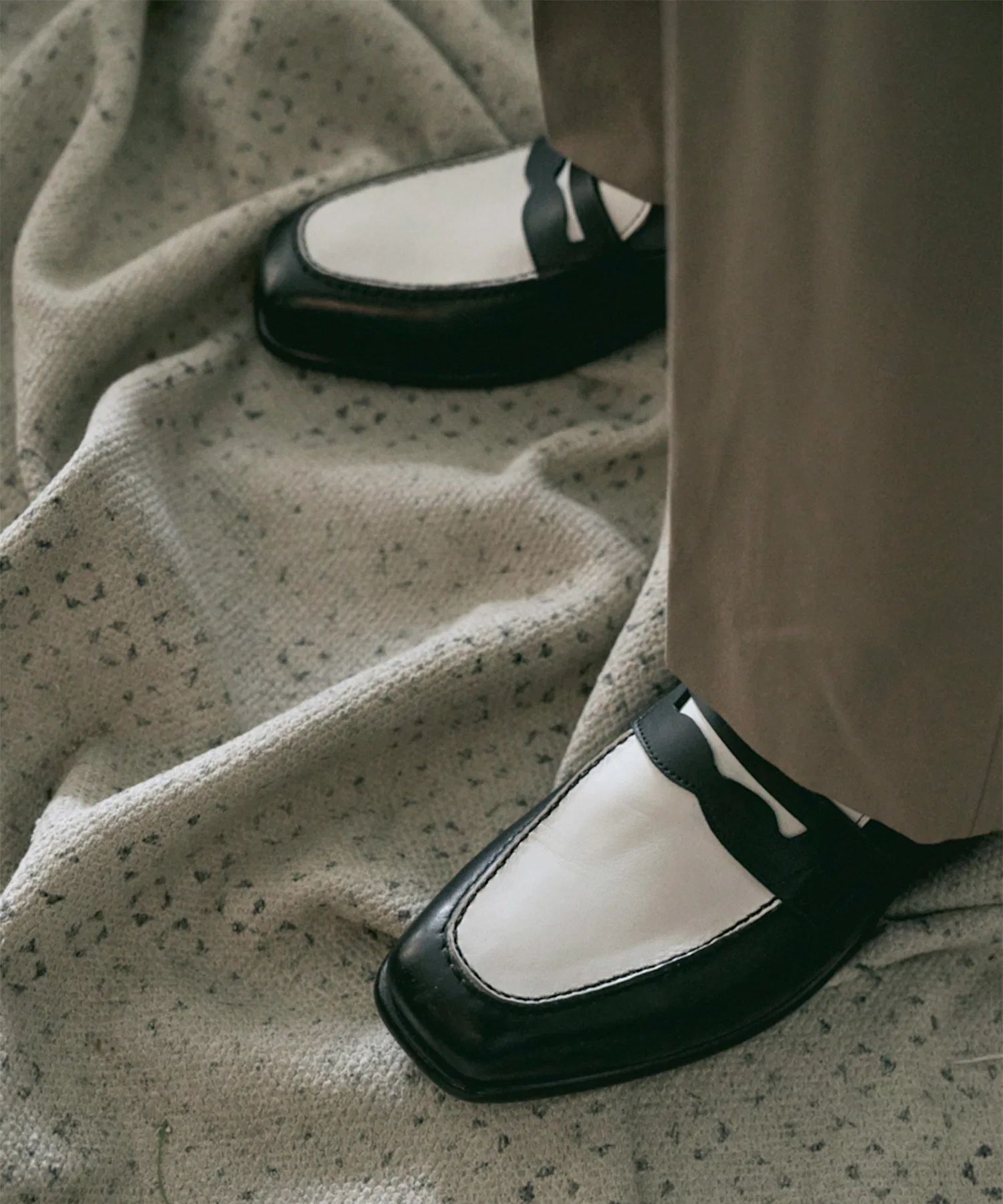Мужские лоферы EARLE The second pair of loafers из кожи кип