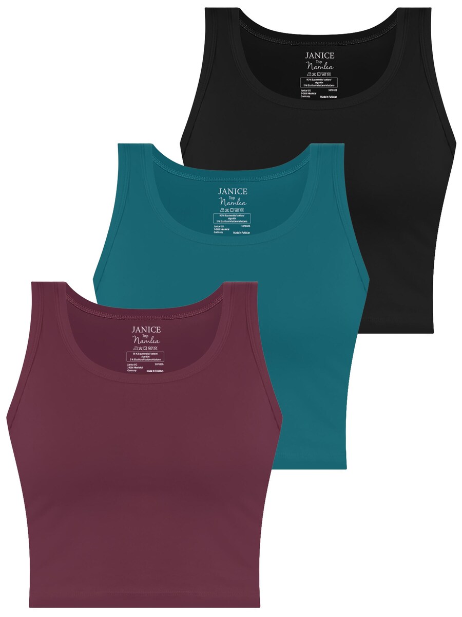 

Майка Janice Top Namlea, цвет cyan blue/burgundy/black