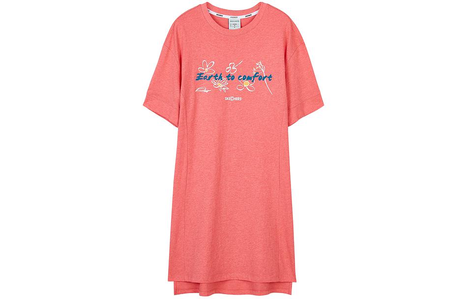 

Экологичная платье с коротким рукавом для женщин Mixed Coral Pink Skechers, Mixed Coral Pink/015Y